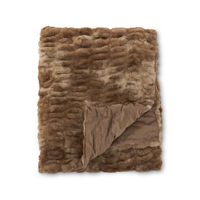 Tan discount fur throw