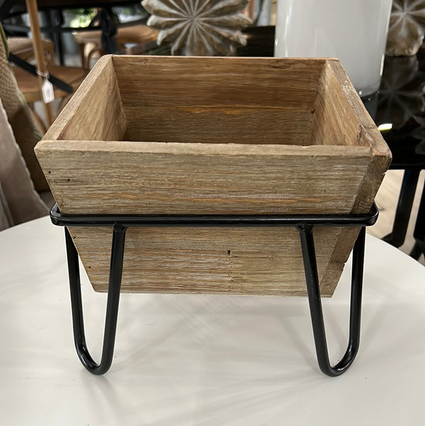 Square Reclaimed Wood Planters