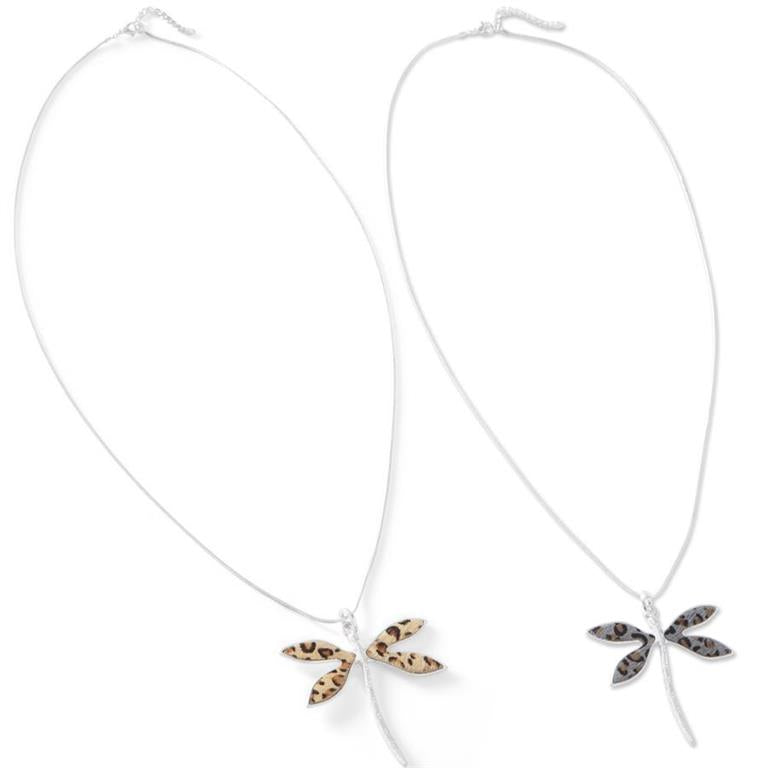 Assorted Leopard Dragonfly Necklaces (2 Colors)