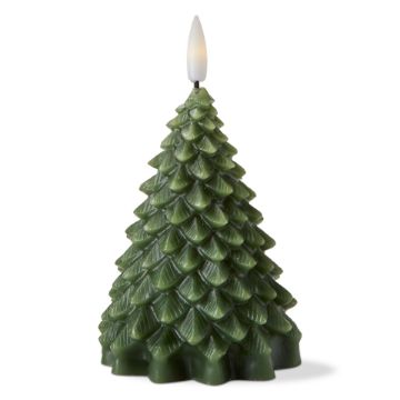 pine tree led candle small - green