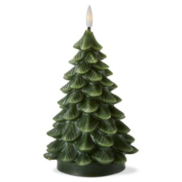 pine tree led candle large - green