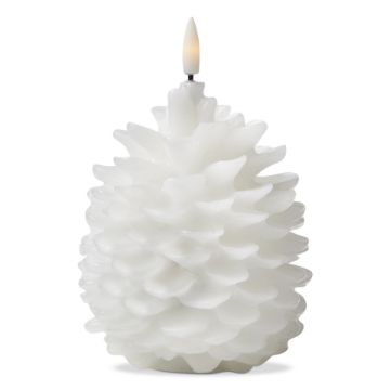 pinecone led candle - white