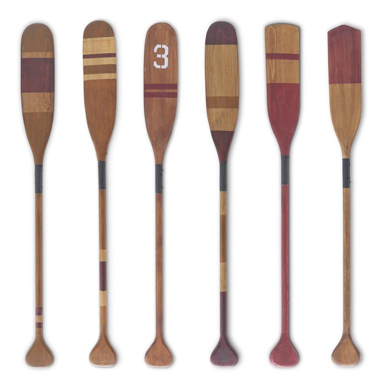 Wooden Paddles w/Painted Stripes