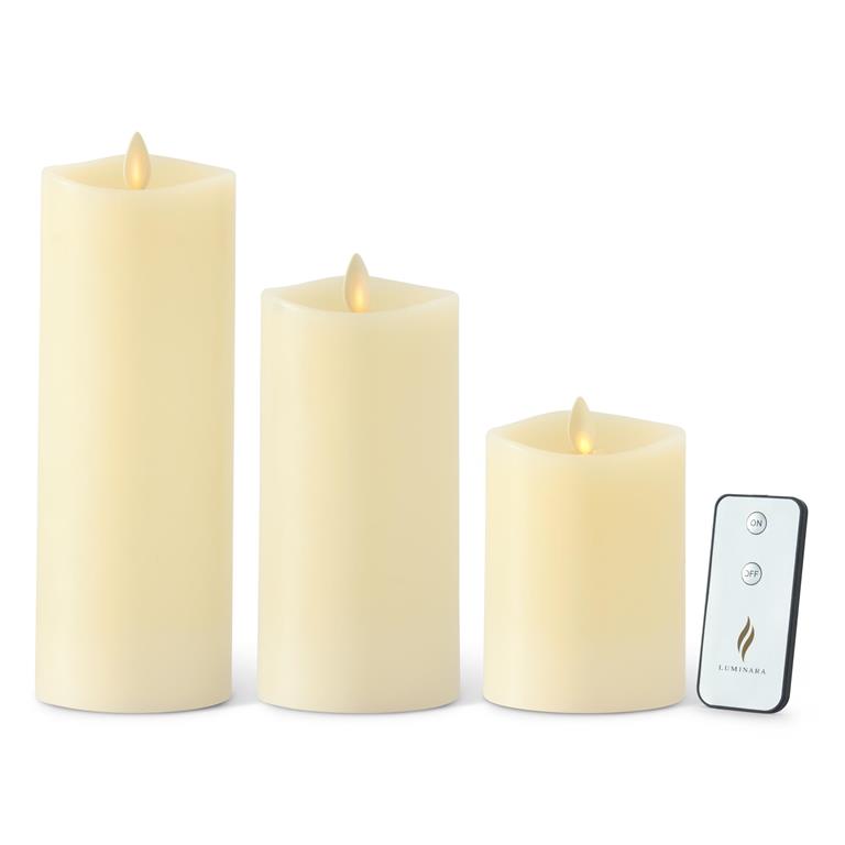 Ivory Wax Luminara Medium Indoor Pillar Candle