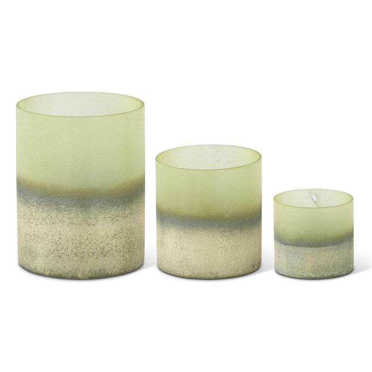 Textured Green Ombre Votives