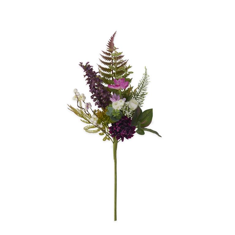 22 Inch Purple & White Perennials Spring Stem