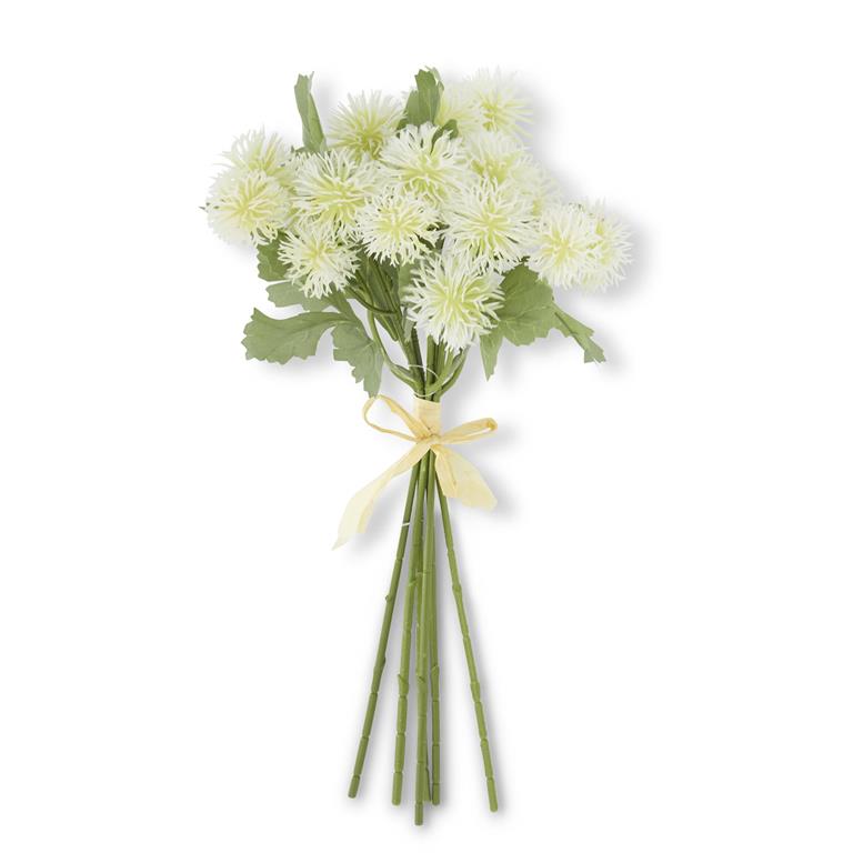 12 Inch White Sycamore Fruit Ball Bundle (6 Stems)