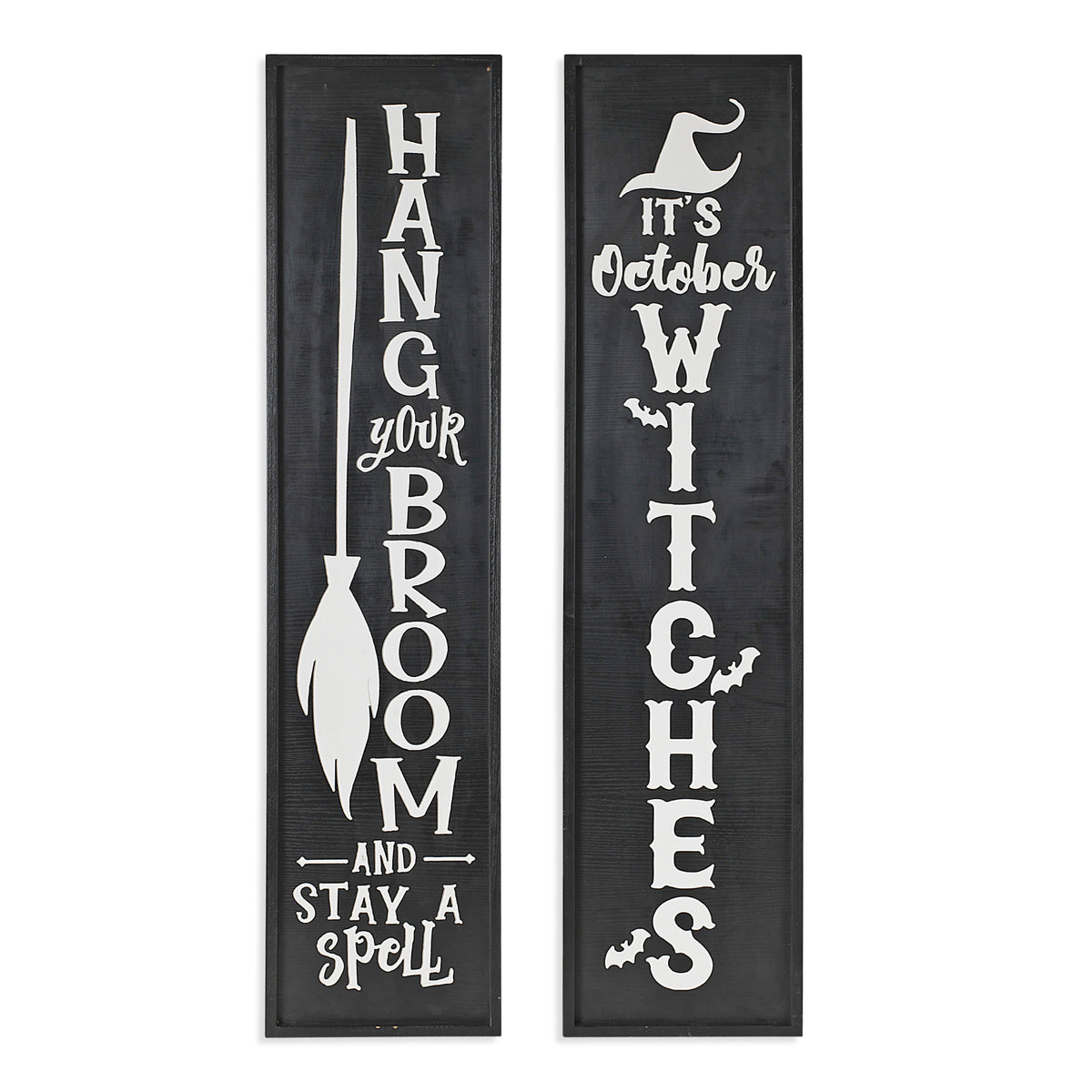 48"H Wood Halloween Engraved Porch Signs