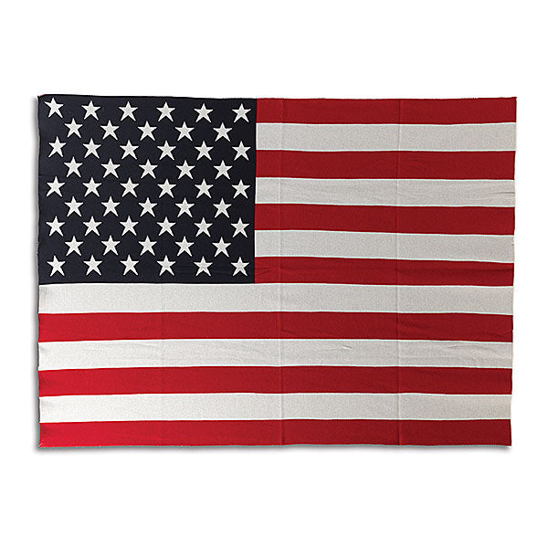 60"L Knitted Americana Flag Throw