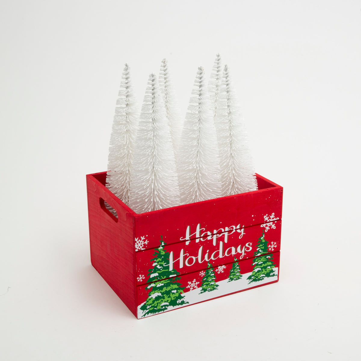 16"H Holiday Bottle Brush Trees in a Box