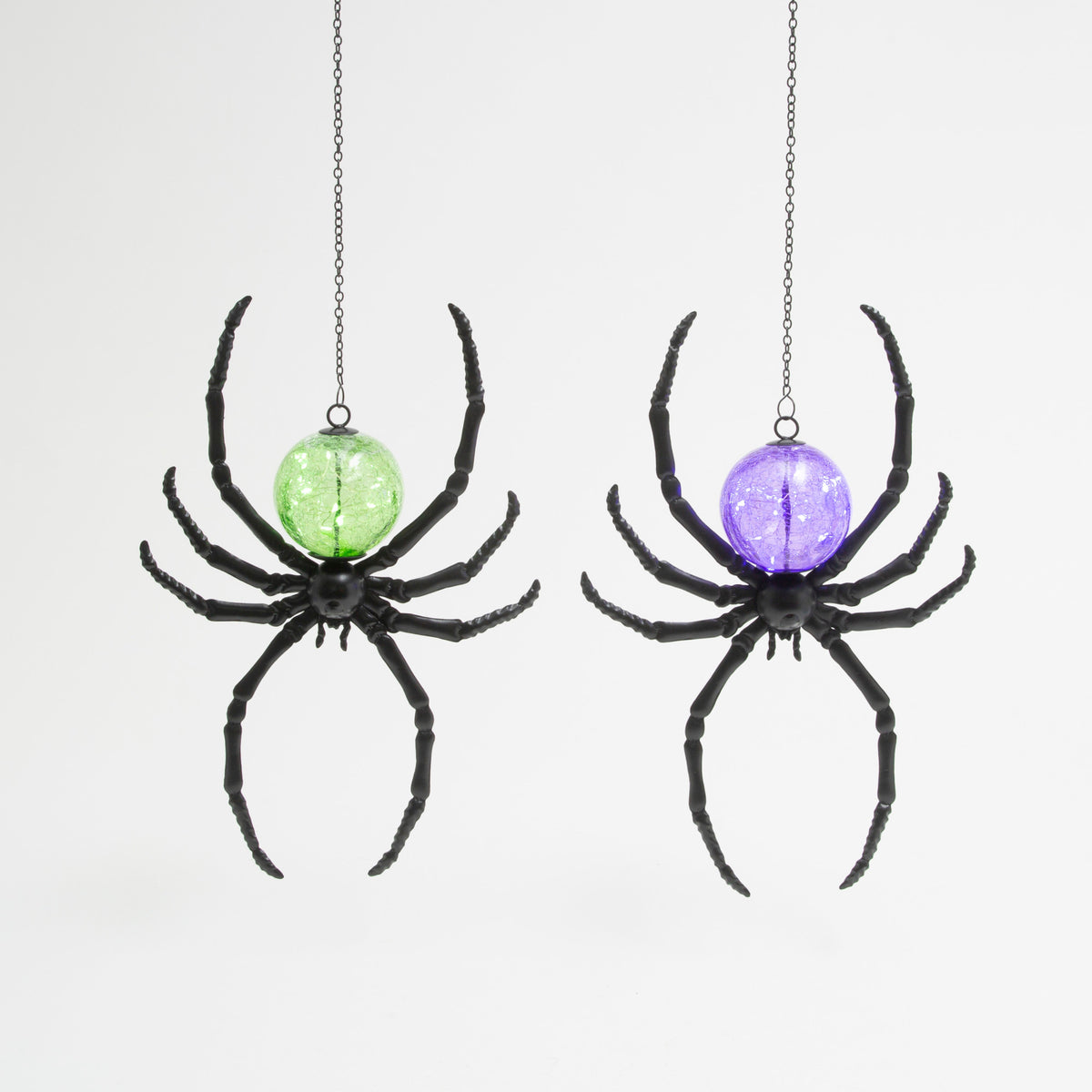 17.5" Lighted Spider Purple Or Green