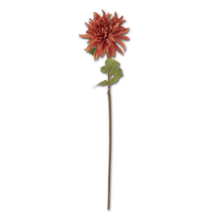 30 Inch Dark Orange Real Touch Mum Stem