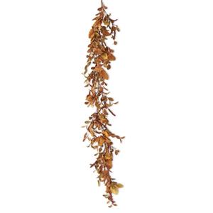 60 Inch Rust & Brown Eva & Silk Leaves Garland