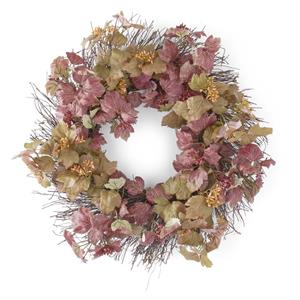 24 Inch Burgundy & Green Danica Ivy Wreath