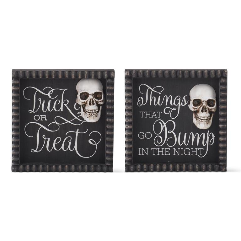 9.25 Inch Halloween Message Signs
