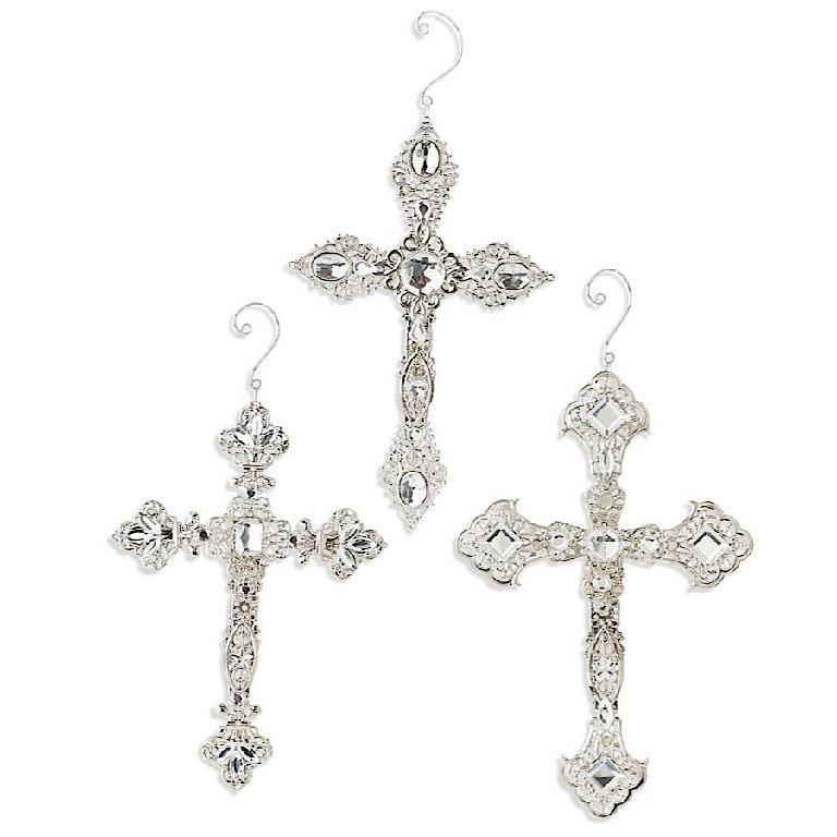 10 Inch Two-Sided Cross Ornaments