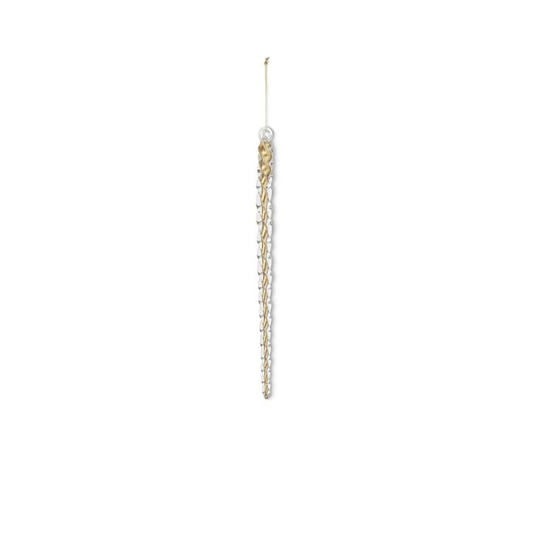 12 Inch Gold Spiral Glass Icicle Ornament