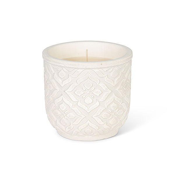 Sunkissed Scented Candle in a Chalk White Cement Jar