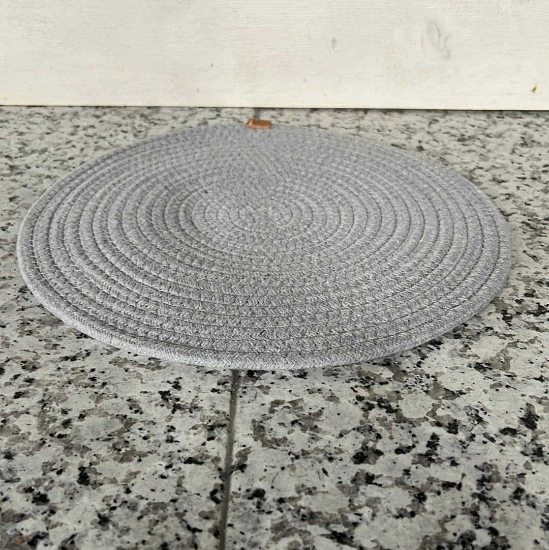 13" Grey Round Placemat