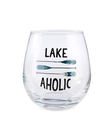 Stemless Wine Glass, Lakeaholic