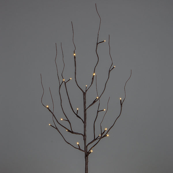 39" Brown Wrapped LED Branch