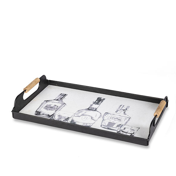 Iron Tray With Beverage Design