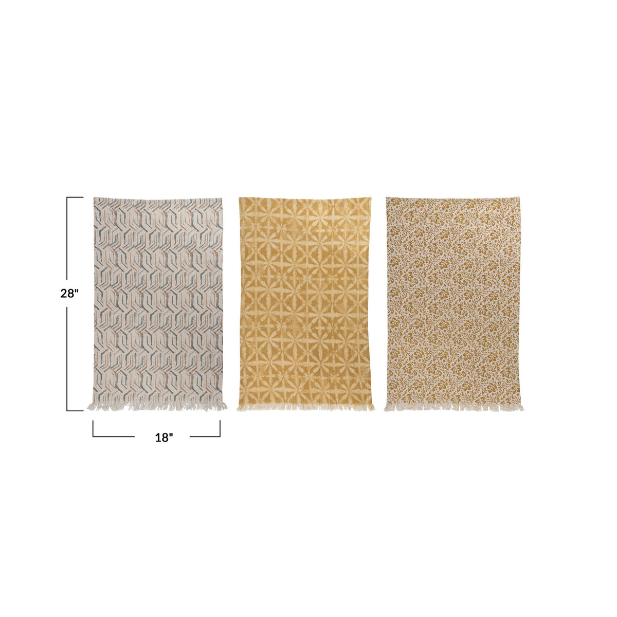 Cotton Printed Kitchen Towel w/Pattern