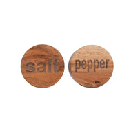 Salt and Pepper Container with Wood Lid