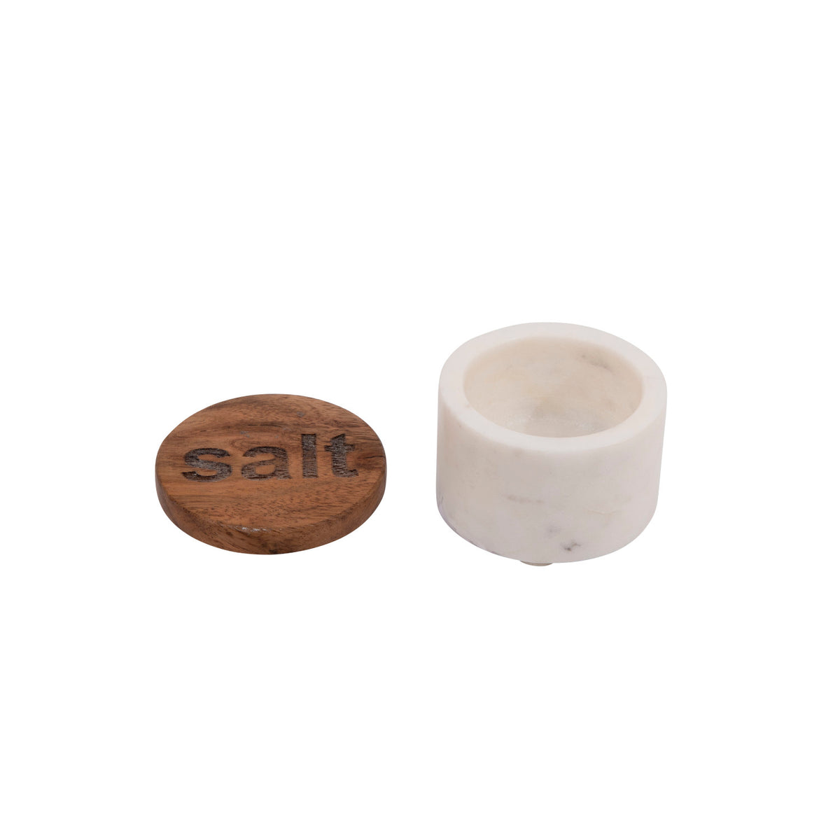 Salt and Pepper Container with Wood Lid