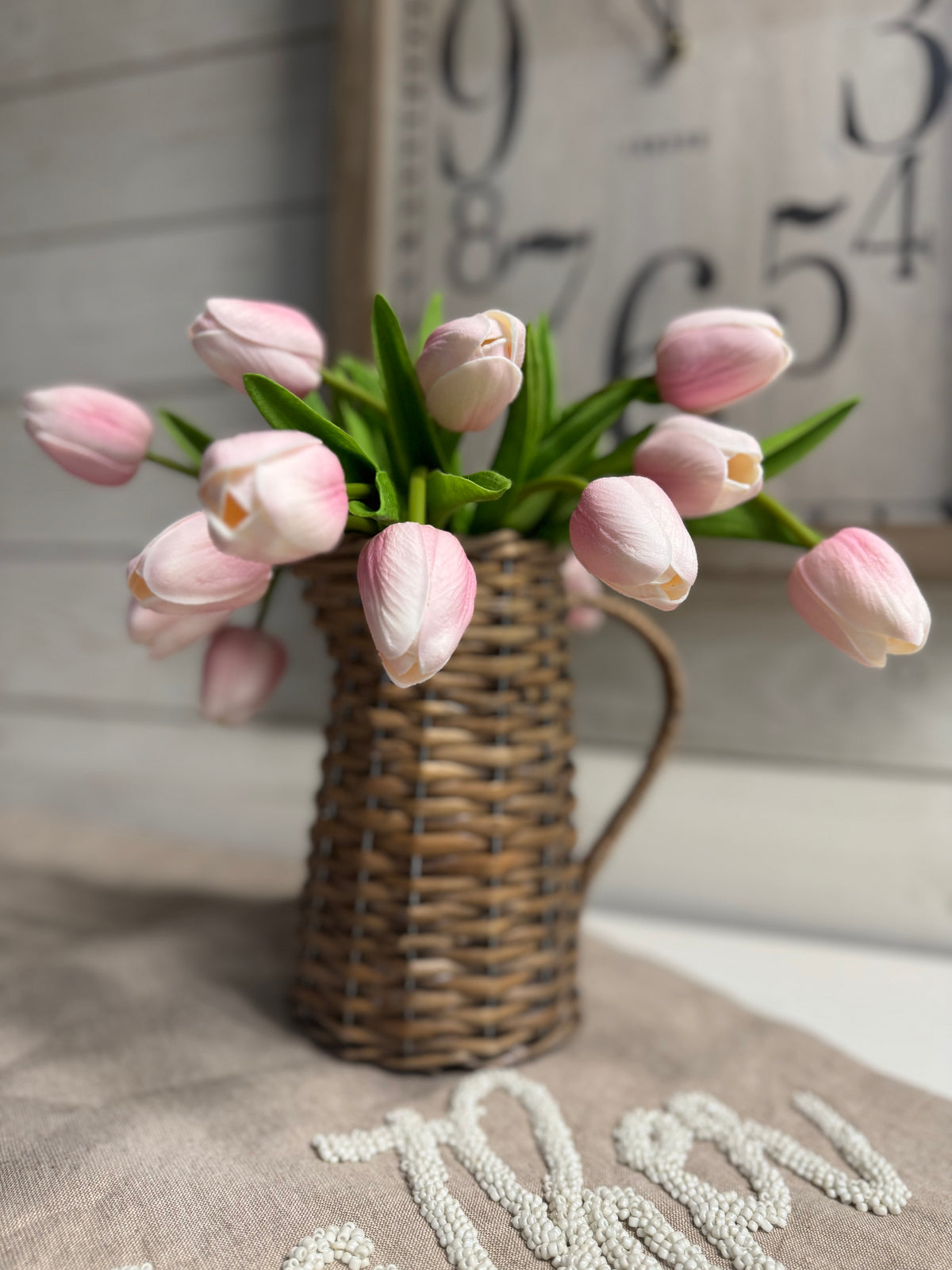 Pink Real Touch Tulip Buds