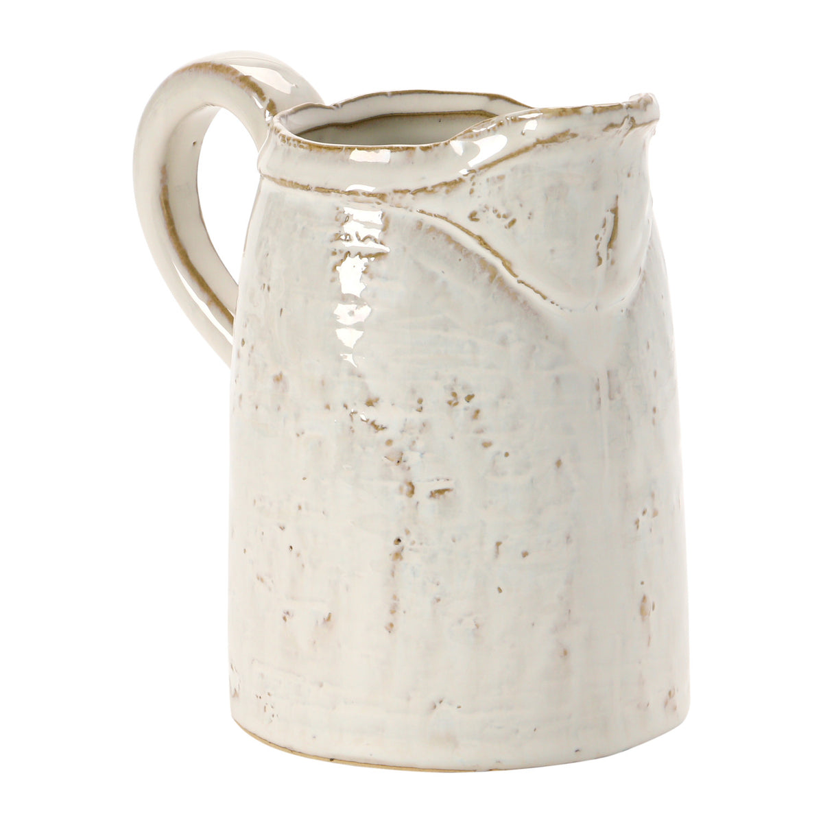 Stoneware Pitcher with Glaze