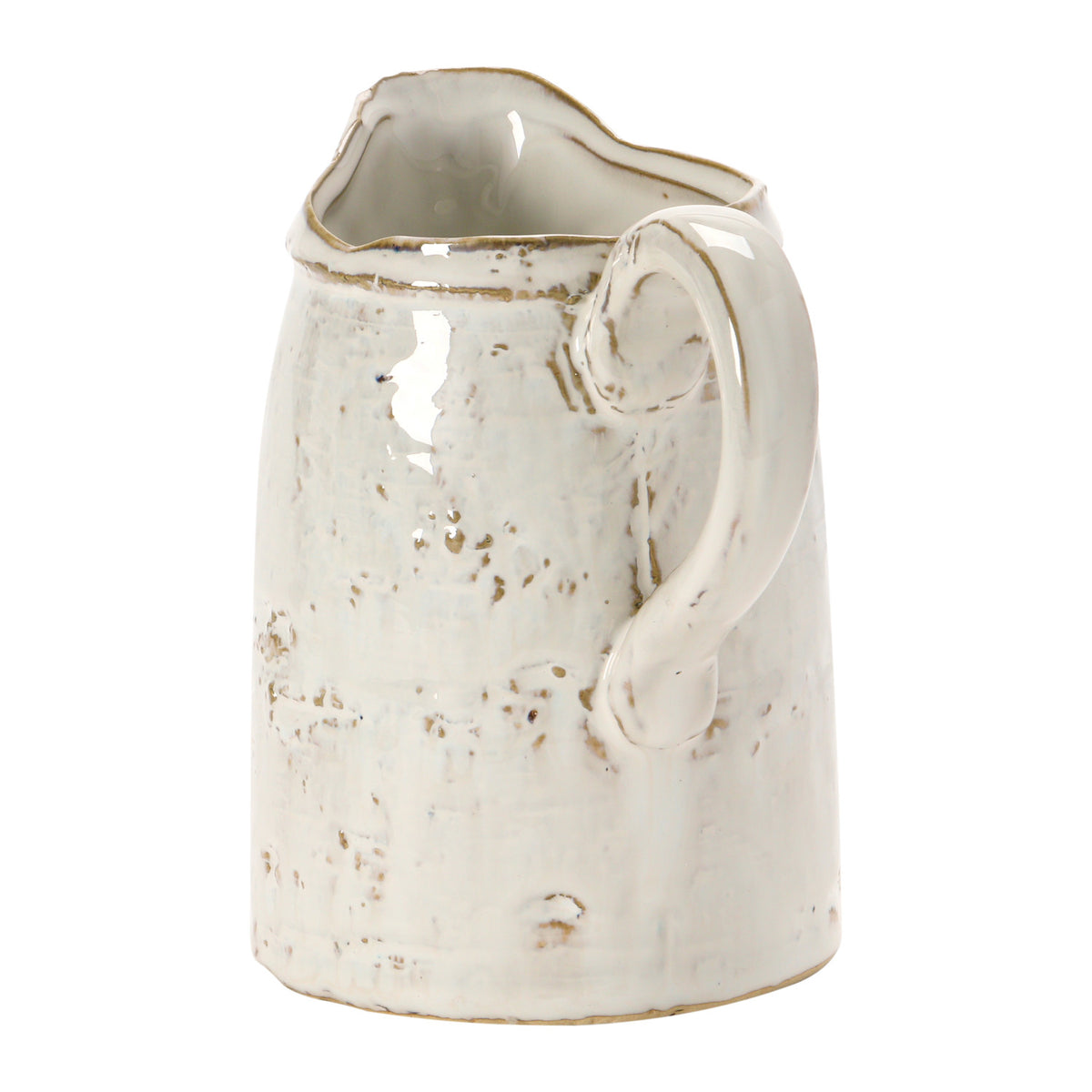 Stoneware Pitcher with Glaze