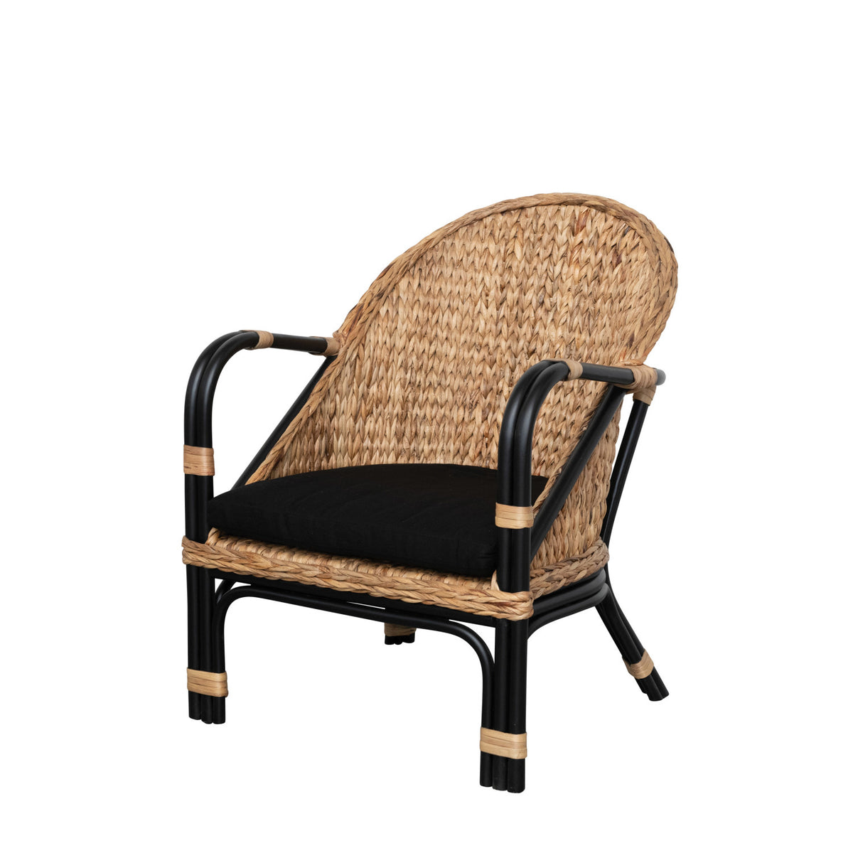 Hand-Woven Rattan & Water Hyacinth Arm Chair