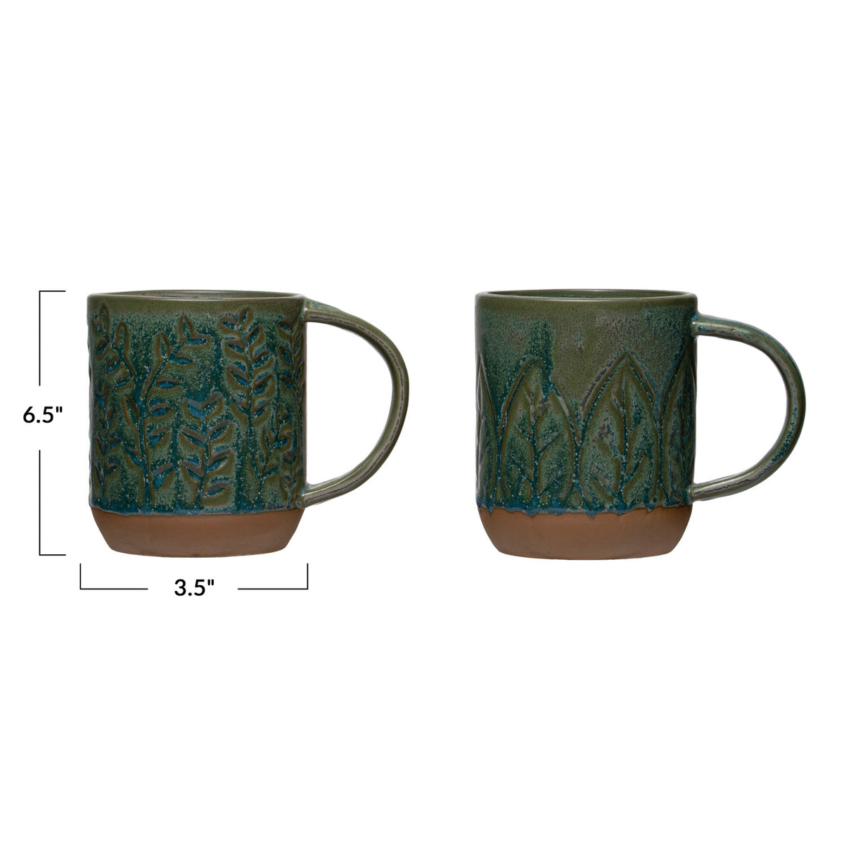 16 oz Debossed Stoneware Mug