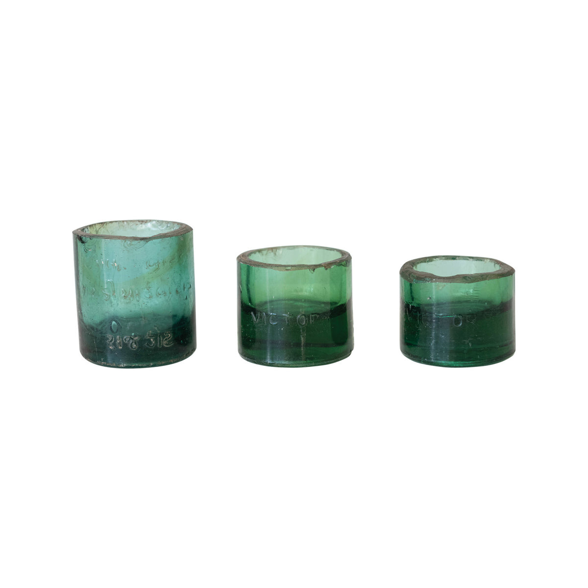 Found Recycled Soda Bottle Glass Tealight Holder