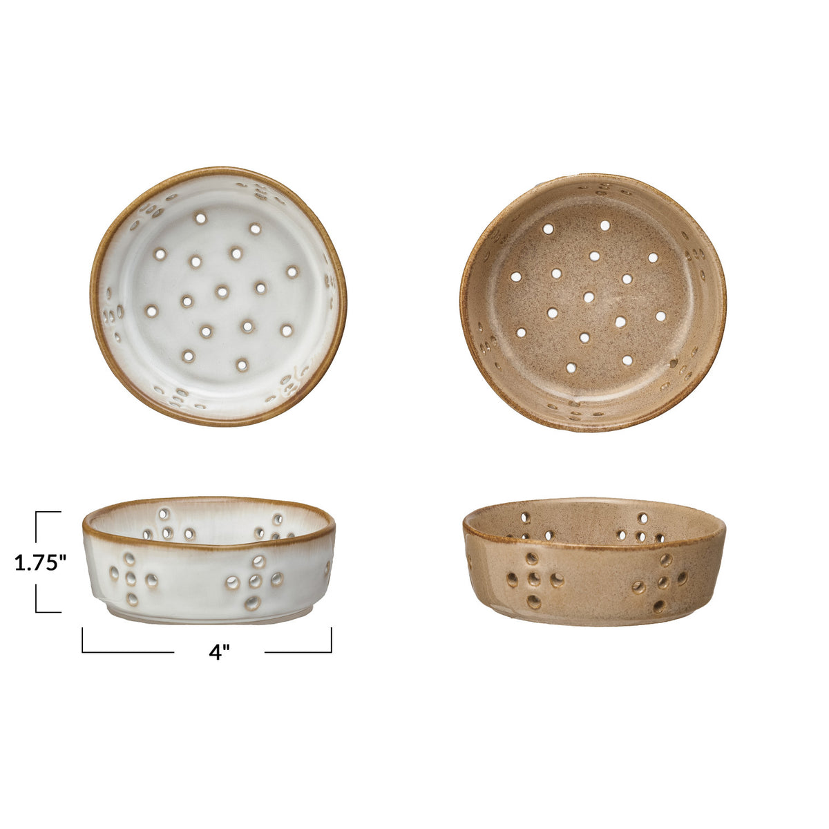 Stoneware Berry Bowl, 2 Colors (Each One Will Vary)