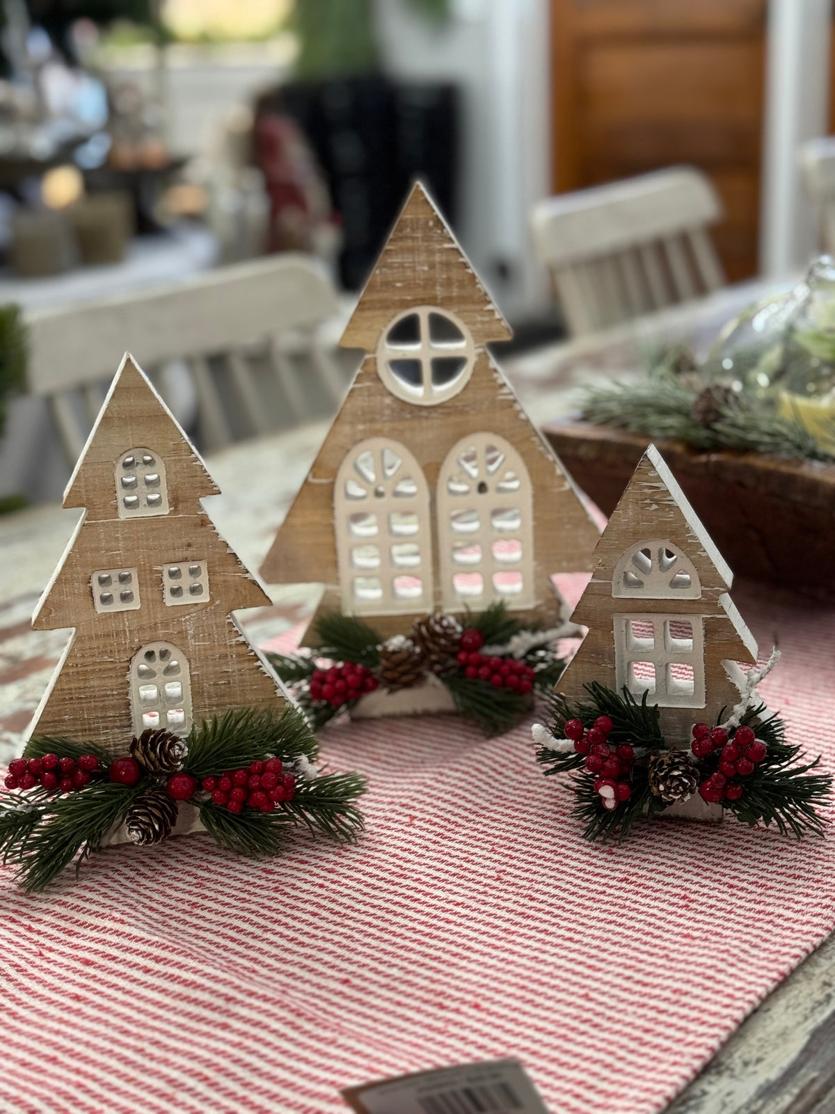 Holiday Wood Tree Set of Three