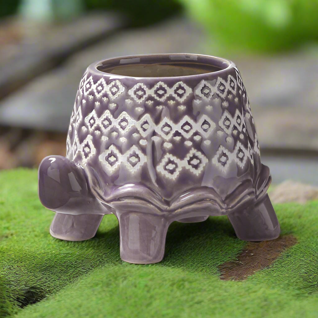 Purple Turtle Planter