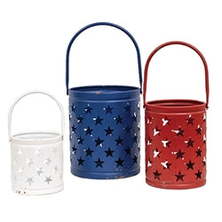 3/Set - Star Punched Metal Americana Luminaries