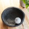 12.25" BLK WOOD DOUGH BOWL