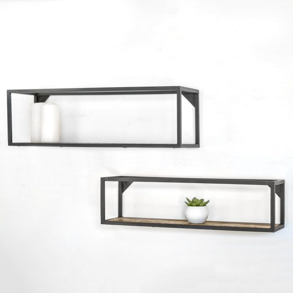 Iron/Wood Wall Shelf
