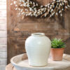 7.5" BEIGE CERAMIC VASE