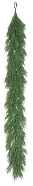 CEDAR ROUND GARLAND, 6', GREEN