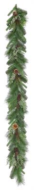 CEDAR, PINE & CONE GARLAND, 6', GREEN