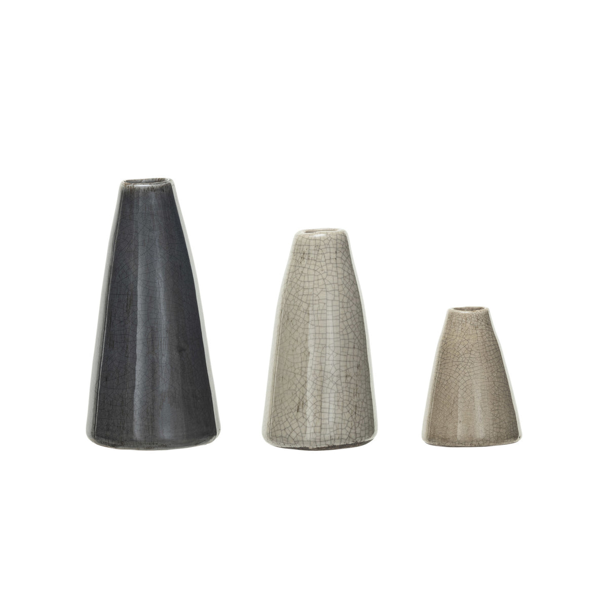 Terra-cotta Vases, Crackle Glaze