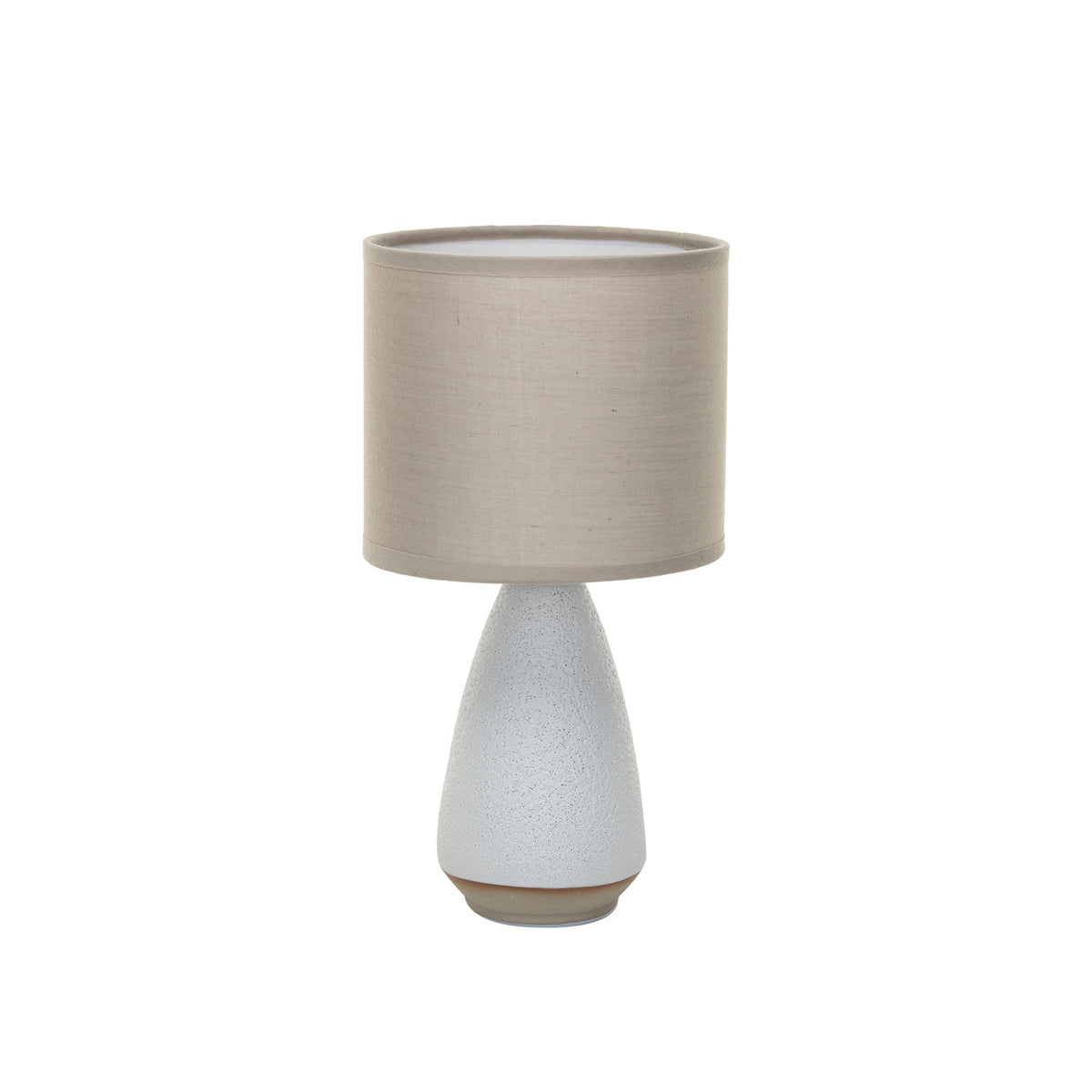 Coarse Stoneware Table Lamp w/ Linen Shade