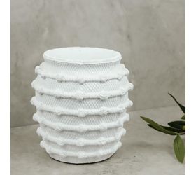 6.25" WHT. KNOT PATTERN PLANTER