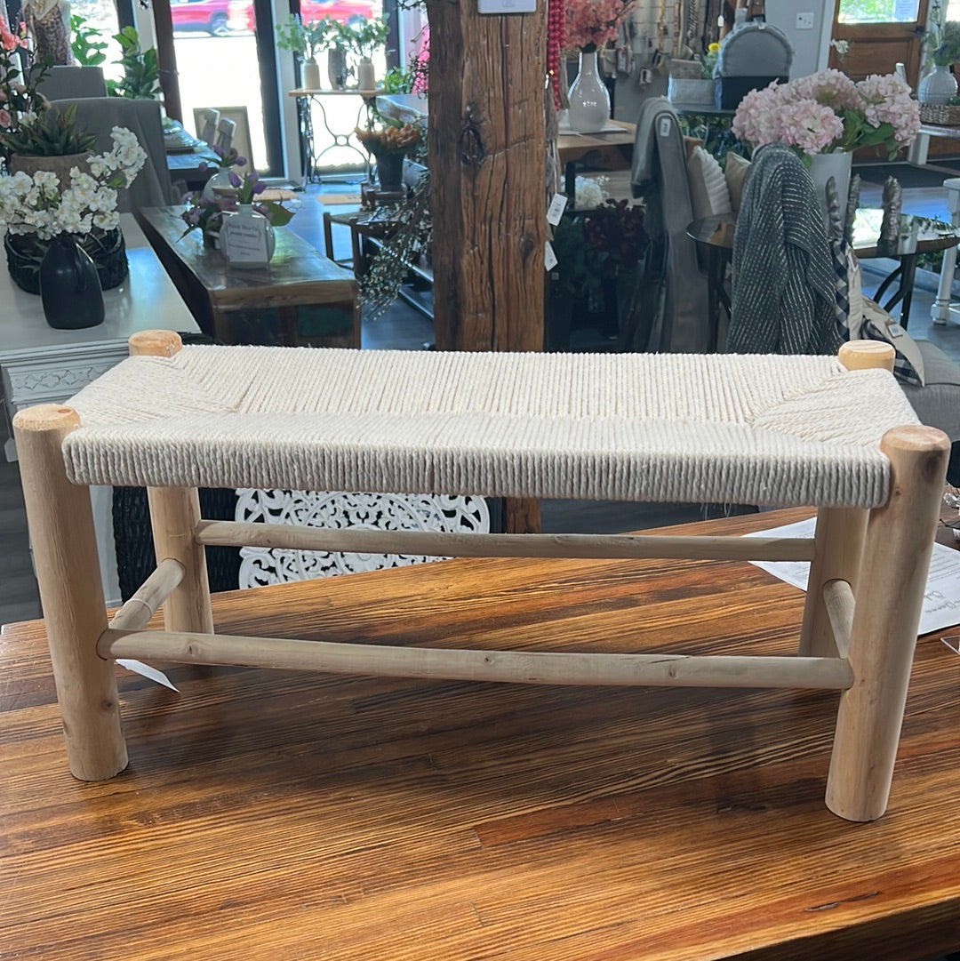 SM COTTON ROPE WOVEN BENCH