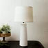 23"H Tall Dimpled White Ceramic Lamp