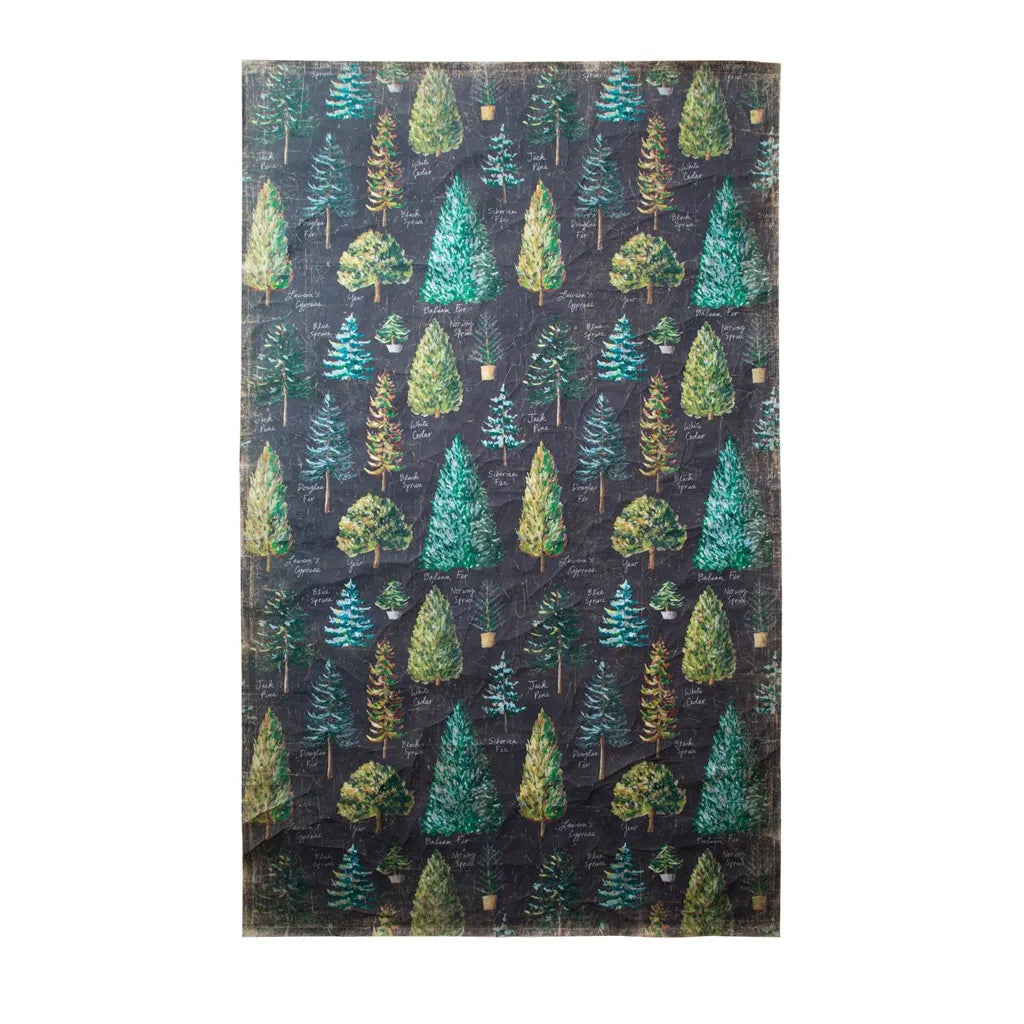 59"W x 98"H Decorator Paper w/ Evergreens, Multi Color